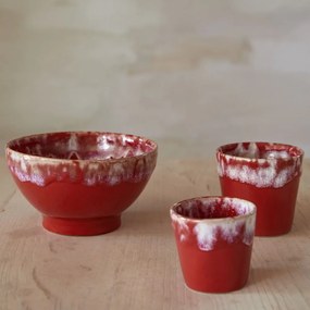 Ciotole rosse in gres in set di 4 pezzi ø 15 cm Latte - Costa Nova