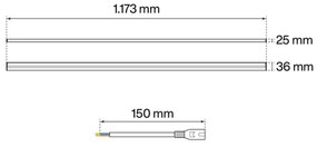 Tubo LED Integrato T5 18W 120cm CCT Bianco Variabile Angolo 160°