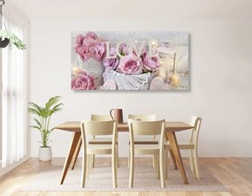 Stampa su tela – Decorazione vintage con scritta Love