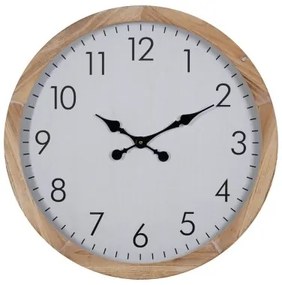 Orologio da Parete Bianco Legno 60 x 60 x 6,5 cm