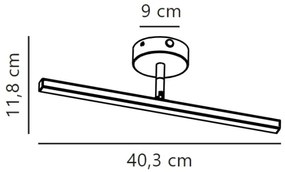 Nordlux LED illuminazione bagno specchio IP44 LED 6,2W 230V 40 cm cromo opaco