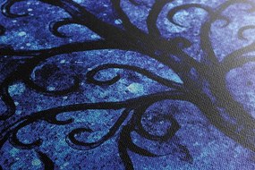 Quadro su tela – Albero della vita su sfondo blu