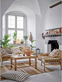 Divano da giardino in bambù di colore beige-naturale Sole - Bloomingville