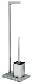 WENKO 20604100 - Scopino WC GRANIT 23x73,5 cm acciaio inox/satinato/grigio