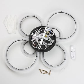 Brilagi - Lampadario a plafone LED dimmerabile ORBITS LED/85W/230V 3000-6500K nero + +TC