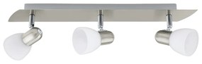 Spot Contemporaneo Enea Acciaio Nichel Satinato 3 Luci E14 40W Ip20