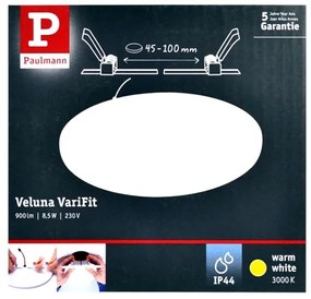 Paulmann 92388 - LED/10W IP44 Lampada da incasso LED VARIFIT 230V