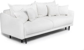 Divano bianco allungabile/con contenitore con rivestimento in velluto a coste 215 cm Bjork – Bonami Selection