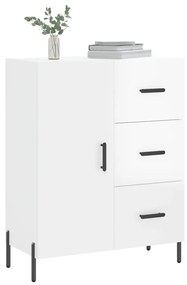 Credenza 69,5x34x90 cm in legno multistrato bianco lucido