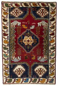 Shiraz Tappeto 200 x 130 Rosso (Iran) Annodato A Mano