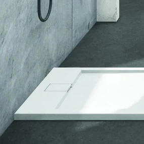 Kamalu - Piatto doccia in resina 80x120 effetto pietra | KR1000