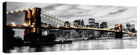 Stampa su tela Brooklyn lamp sfondo b&w, multicolore 160 x 60 cm