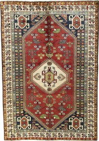 Shiraz Tappeto 290x200 Rosso (Iran) Annodato A Mano