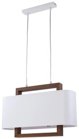 Lampadario su filo ARTEMIDA 1xE27/60W/230V bianco/marrone