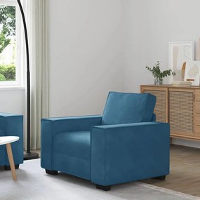 Divano Sedia Blu 60 Cm Velluto /