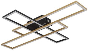 Globo 67208-40G -Plafoniera LED DAKARI 40W/230V 3000K 60x80 cm nero/oro