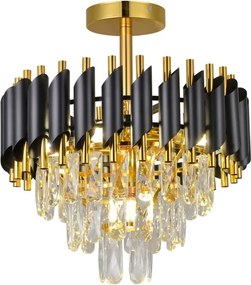 Brilagi - Lampadario a plafone ECLIPSE 5xE14/10W/230V Ø 38 cm nero/oro