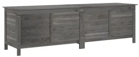 Contenitore giardino antracite 198,5x50x56,5 cm massello abete