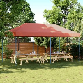 Tenda Da Festa Pieghevole Pop-up Terracotta 580x292x315 Cm /