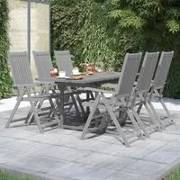 Set da Pranzo da Giardino 7 pz in Legno Massello di Acacia 3079656