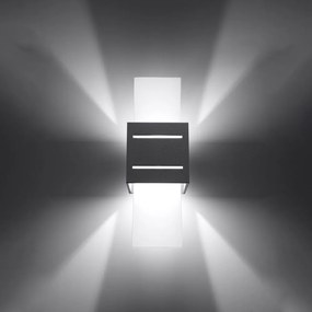 Lampada da parete grigia Carlo - Sollux