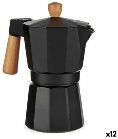 Cafettiera Italiana Legno Alluminio 300 ml (12 Unità)