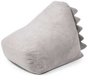 Pouf a sacco per bambini grigio chiaro con rivestimento in velluto a coste Snug 80 Dragon – SLOWDOWN