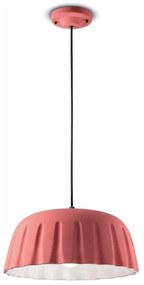 Ferroluce Decò  Madame Gres 1-light suspension  C2570 Rosa corallo