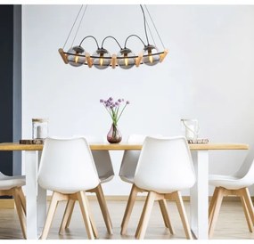 Globo 15883-4H - Lampadario a sospensione con filo LEONA 4xE27/15W/230V