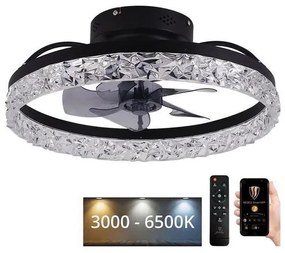 LED Plafoniera dimmerabile con ventilatore LED/35W/230V 3000-6500K black+RC