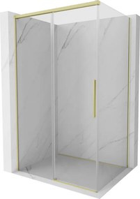 Mexen Rox cabina doccia scorrevole 110 x 90 cm, trasparente, oro spazzolato - 8C2-110-090-55-00