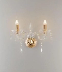 Applique a parete monalisa oro e trasparente 2 luci attacco e14 40x...