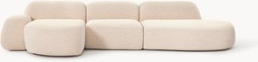 Divano angolare componibile 4 posti in bouclé con chaise longue Wolke