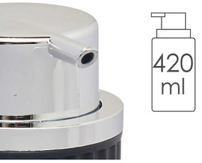 Dispenser di Sapone Antracite Plastica 32 Unità (420 ml)