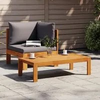 Set Divani da Giardino 2pz con Cuscini Legno Massello di Acacia 367632