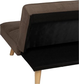 Divano marrone allungabile con rivestimento in ciniglia 175 cm – Ixia