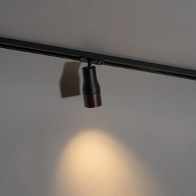 Faretto moderno nero con finitura bronzo scuro per sistema binario monofase - Iconic Kohua