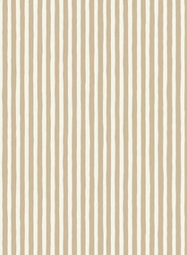 Josephine Munsey Carta da parati Hand Painted Stripe - Stepping Stone/ Skirting White