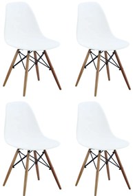 JULIETTE - sedia stile nordico con gambe in legno set da 4