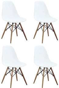 JULIETTE - sedia stile nordico con gambe in legno set da 4