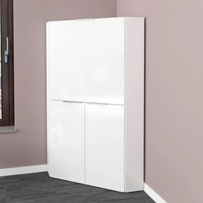 Scrivania  L 70 x H 140 x P 57 cm bianco lucido