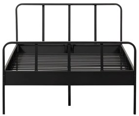 Letto singolo in metallo nero con griglia 120x200 cm Mees - WOOOD