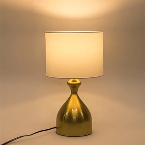 Lampada da tavolo 1xE27/40W/230V bianco/oro