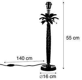 Lampada da tavolo Art Déco bronzo con nero senza paralume - Areka