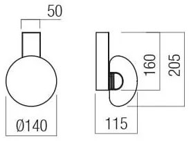 Redo 01-3240 - Applique a LED SINCLAIR LED/6,5W/230V CRI 93 IP21 nero