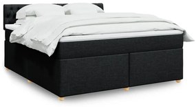 Giroletto A Molle Con Materasso Nero 180x200 Cm İn Tessuto /