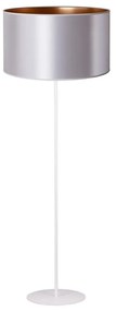 Duolla - Lampada con piedistallo CANNES 1xE27/15W/230V diametro 45 cm argento/rame/bianco
