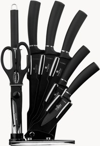 Set di 8 coltelli con supporto in acrilico Matte Black