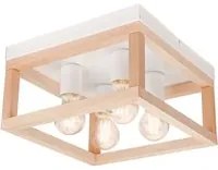 Lampada a Soffitto Villy, Marrone, Metallo, 17x30x30 cm, EPIKASA