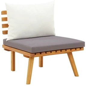 Set divani da giardino 6 pz con cuscini in massello di acacia